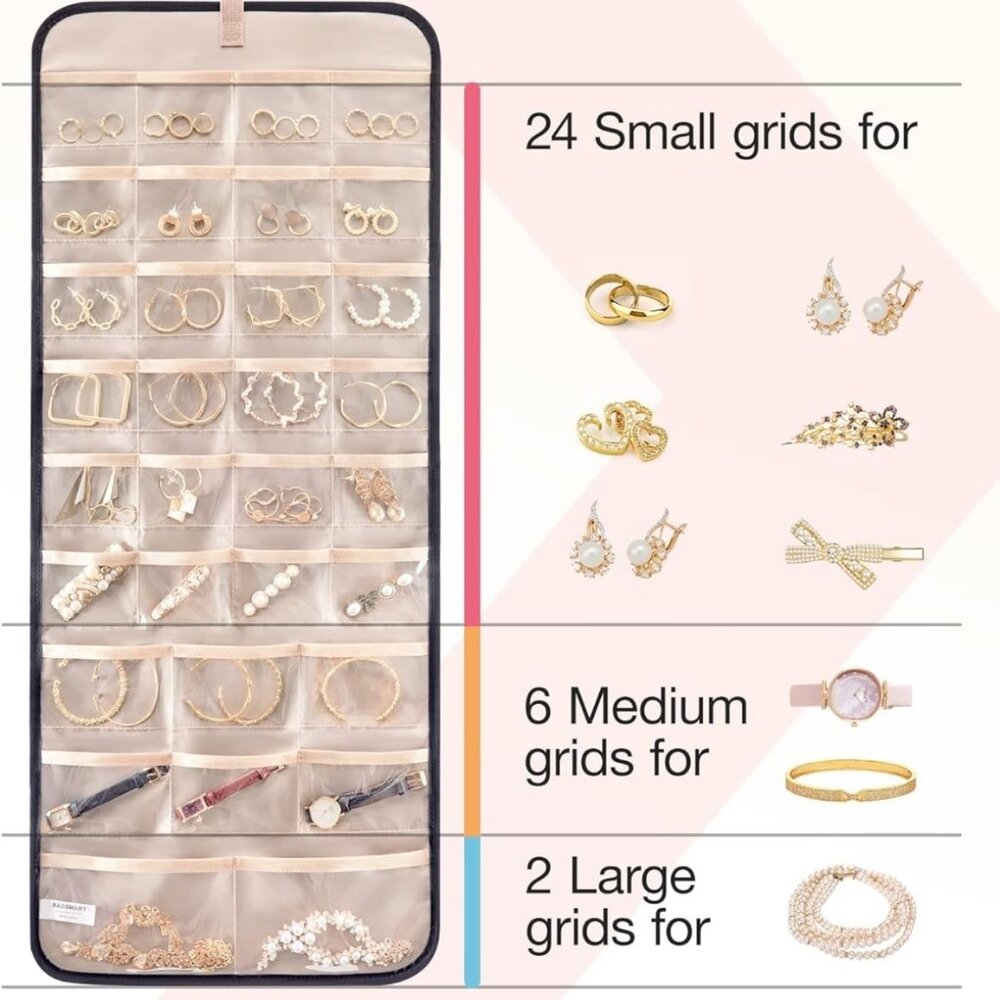 Bagsmart - Double-Sided Hanging Jewelry Organizer - Picture 9 of 11